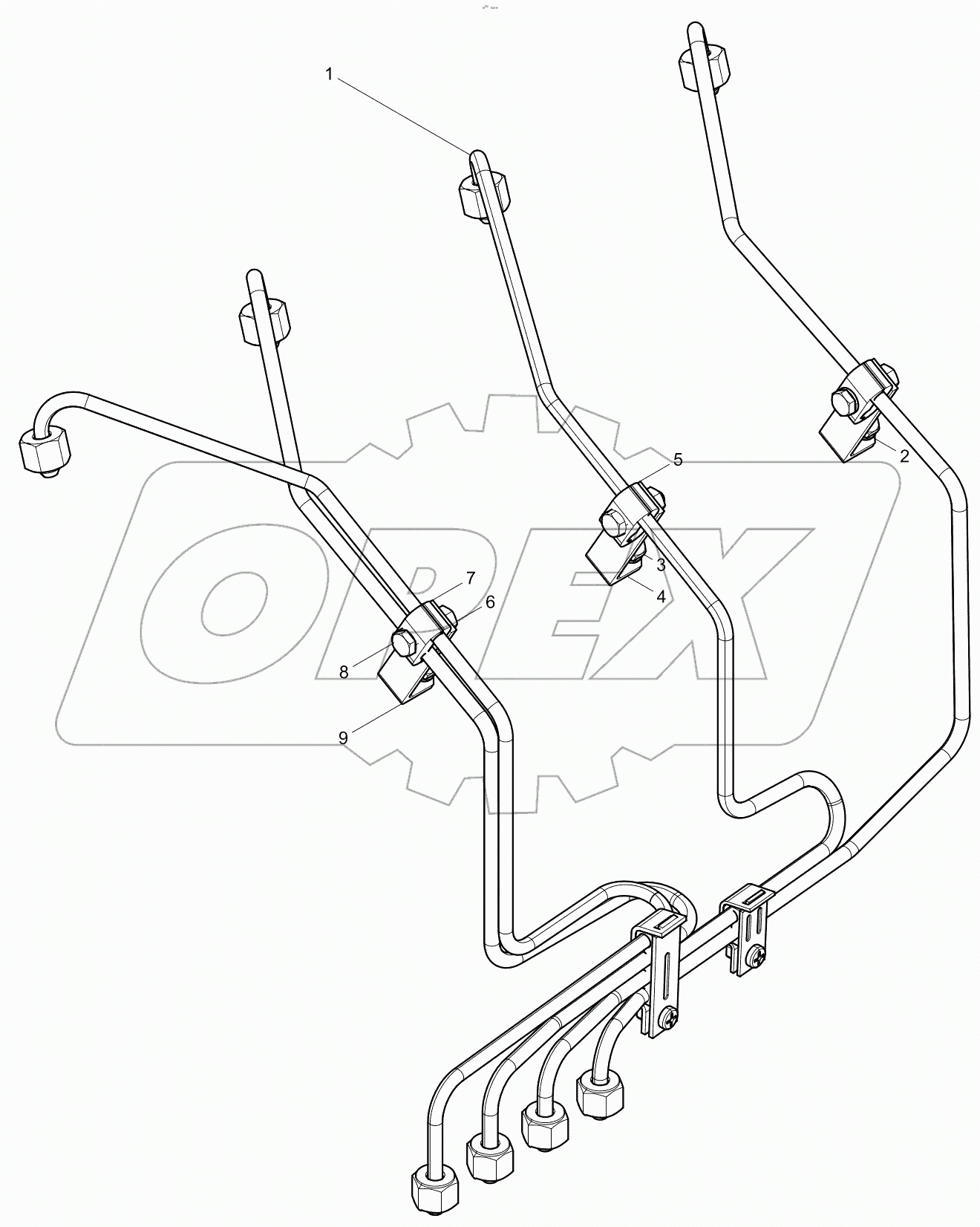 High pressure pipe assembly