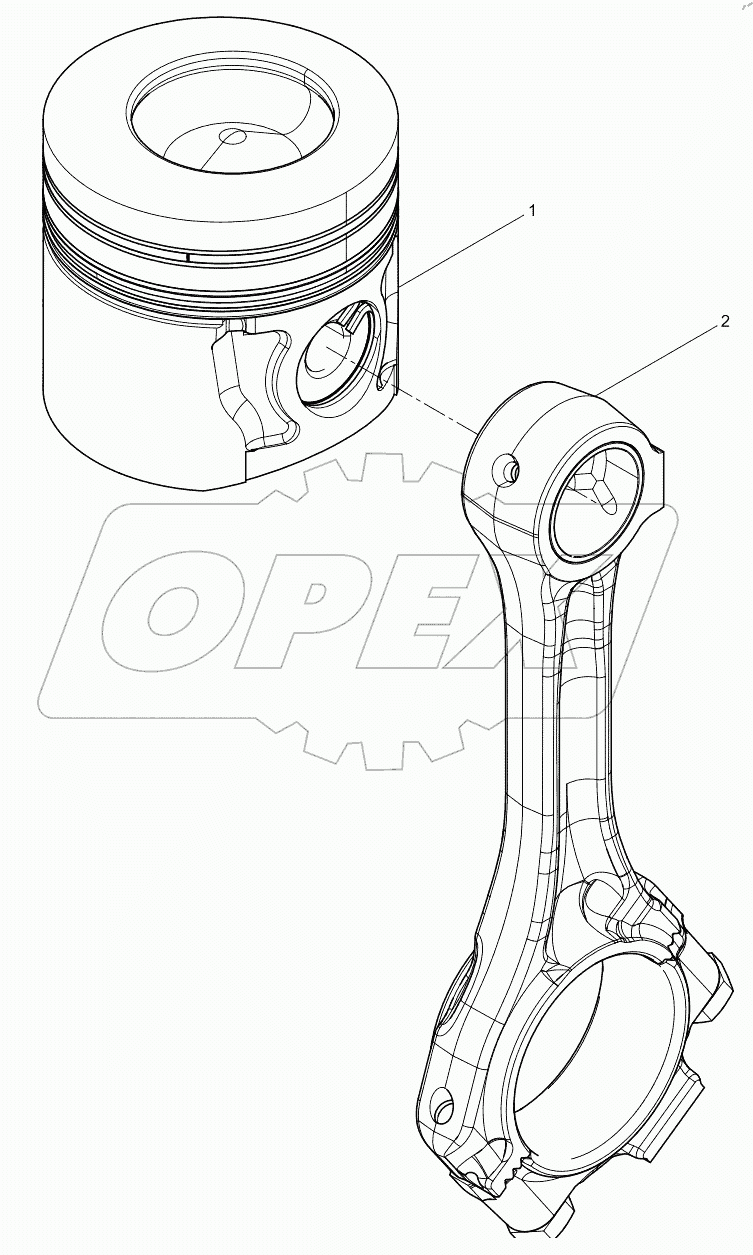  Piston and connecting rod assembly