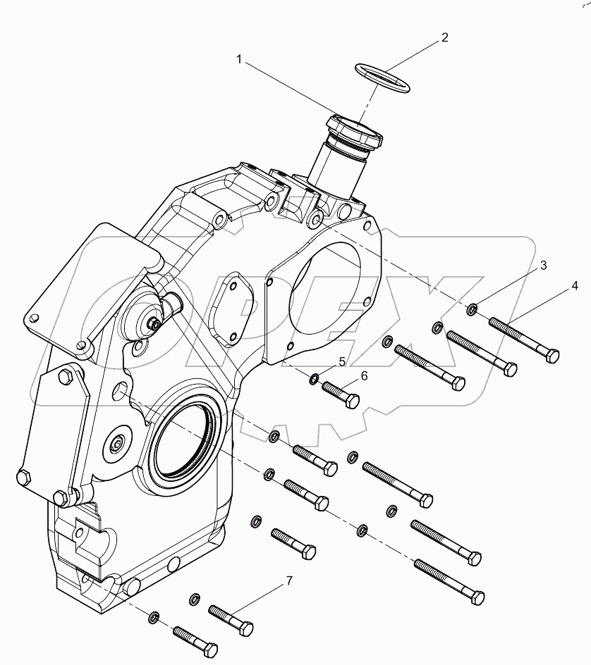  Front wall cover assembly (gear end)