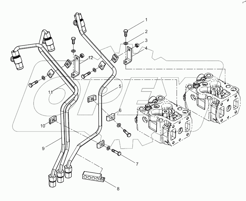  High-Pressure fuel pipe set