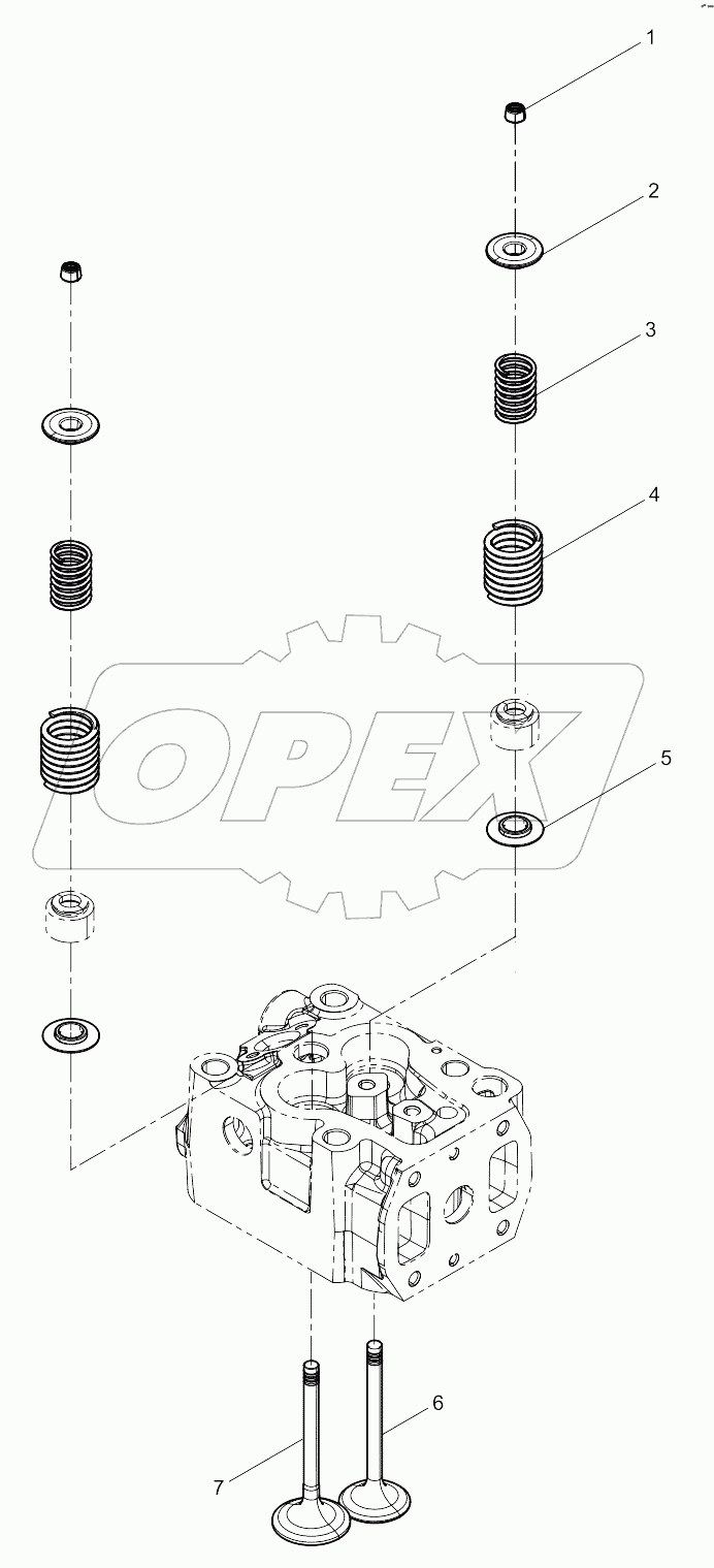  Intake and exhaust valve set