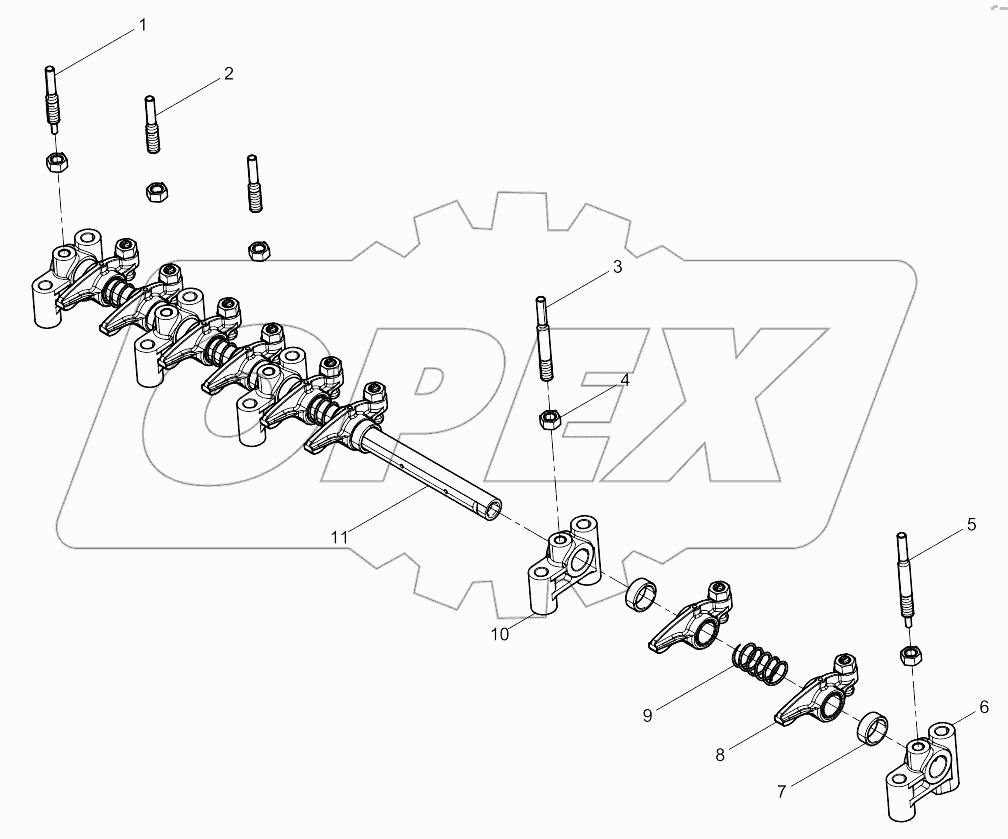  Integrated Rocker Arm Shaft Assembly