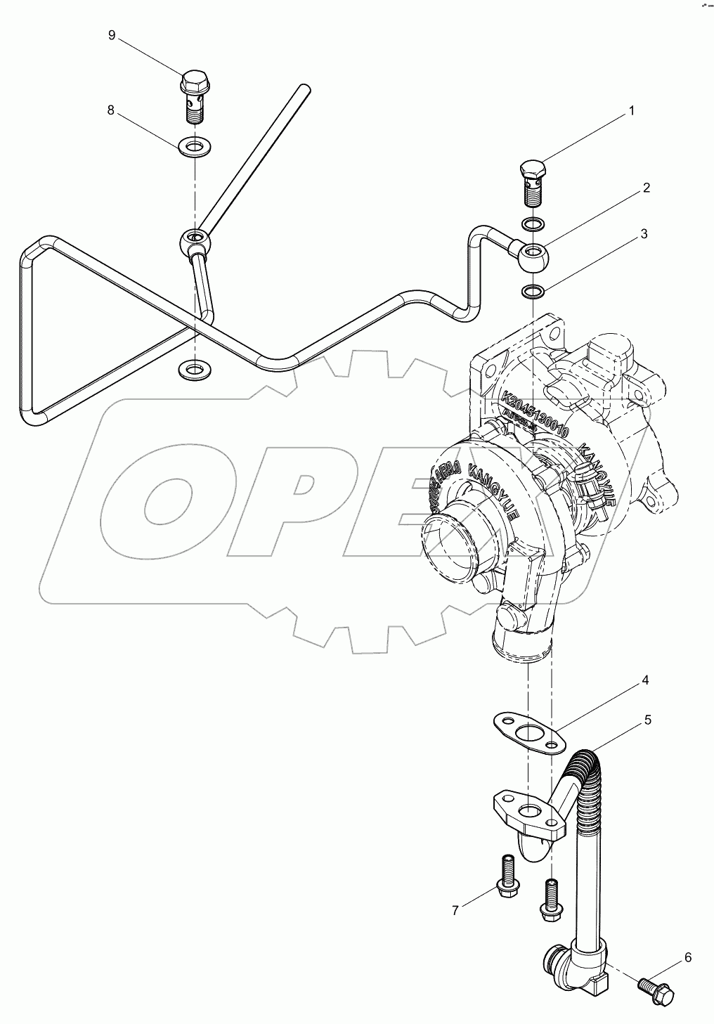  Turbocharger Oil Pipe Group
