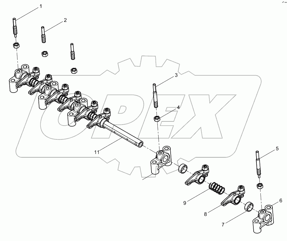  Integrated Rocker Arm Shaft Assembly