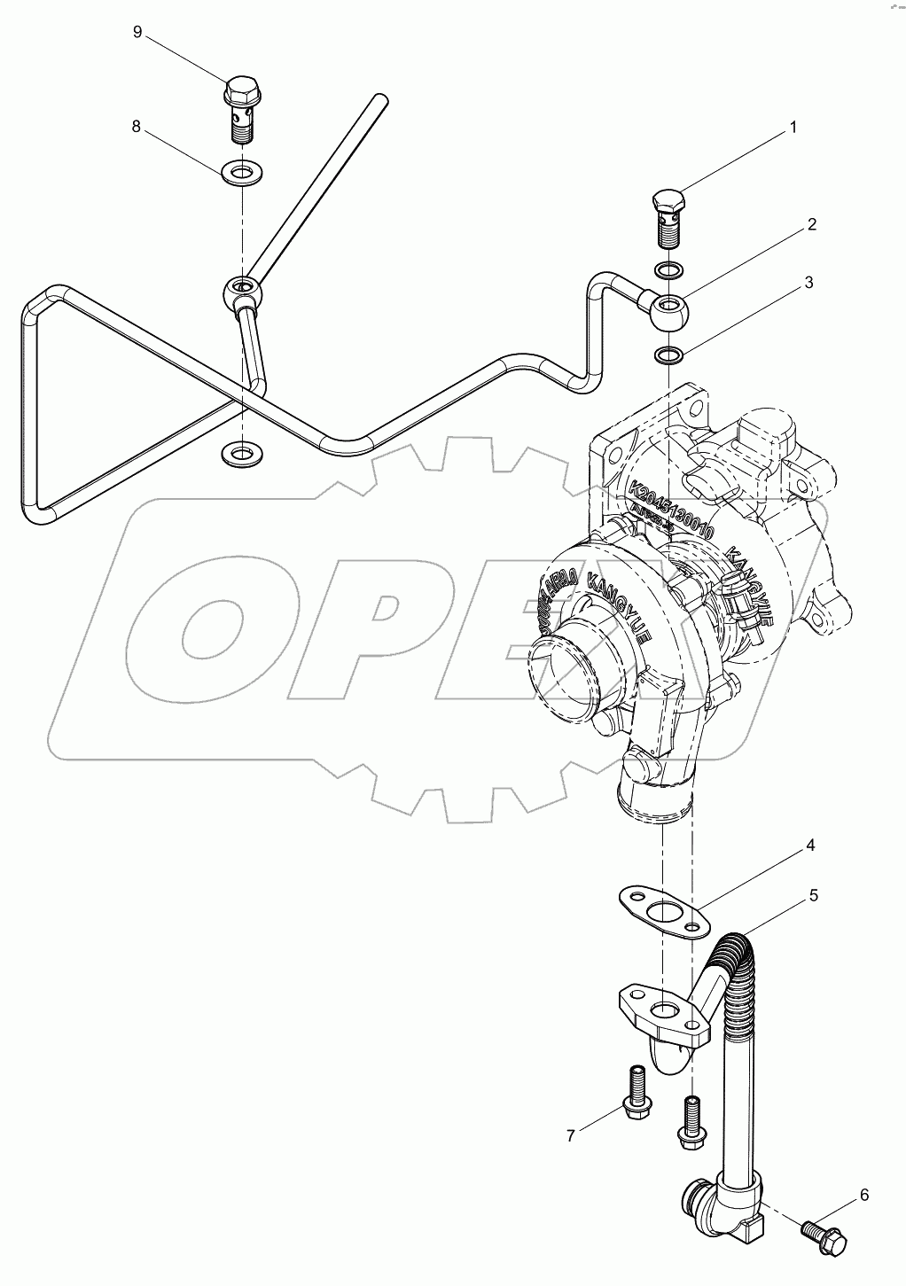  Turbocharger Oil Pipe Group