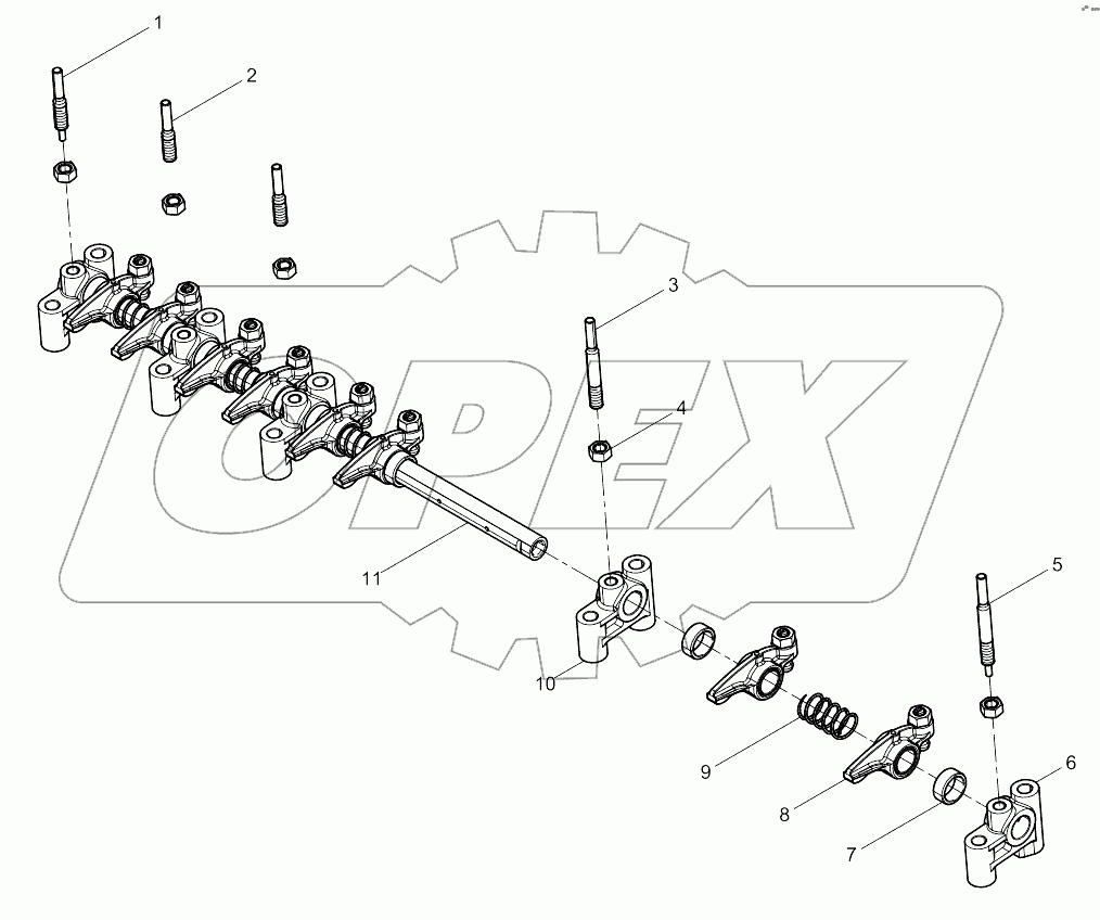  Integrated Rocker Arm Shaft Assembly