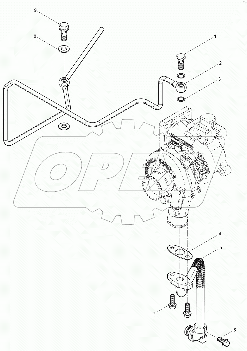  Turbocharger Oil Pipe Group