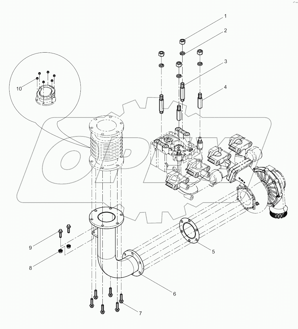 Rear Exhaust Manifold Group