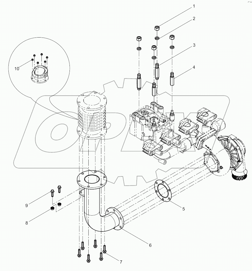  Rear Exhaust Manifold Group