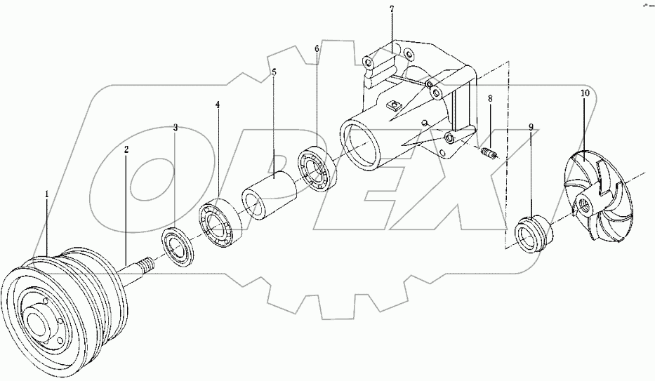 Сбор водяного насоса 612600060131