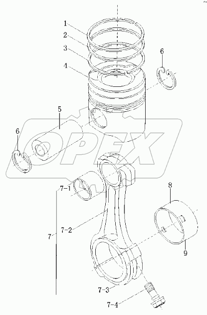 Шток и поршень