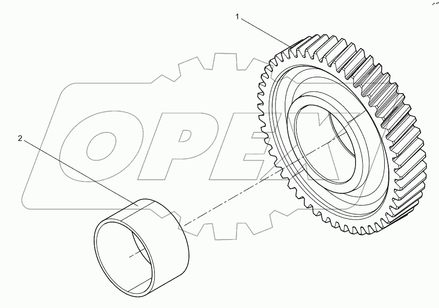  Intermediate gear assembly
