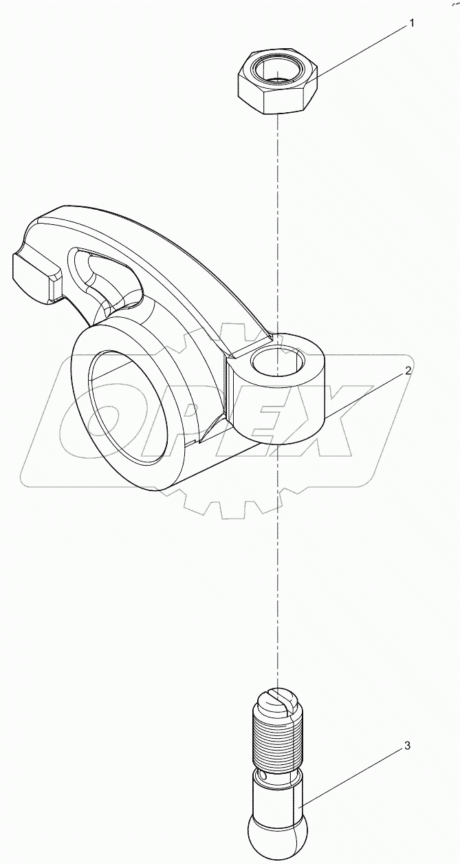 Exhaust valve rocker arm assembly