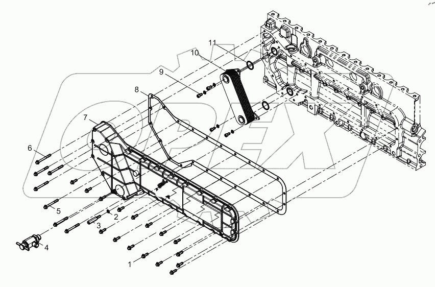  Oil cooler cover combination set