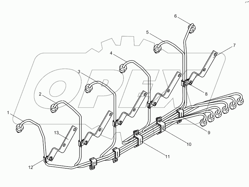  High pressure pipe assembly