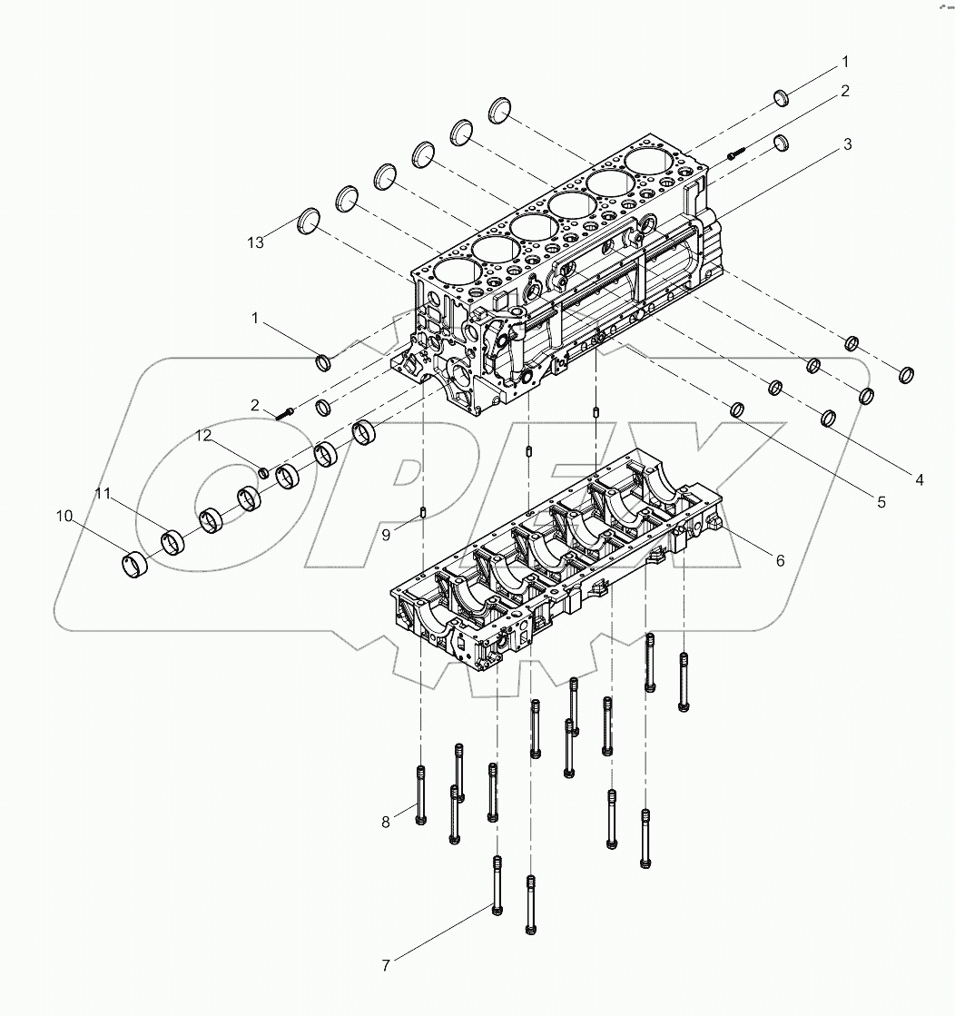  Pre-assembled cylinder block