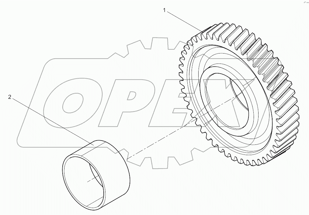  Intermediate gear assembly