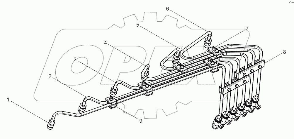  High pressure pipe assembly