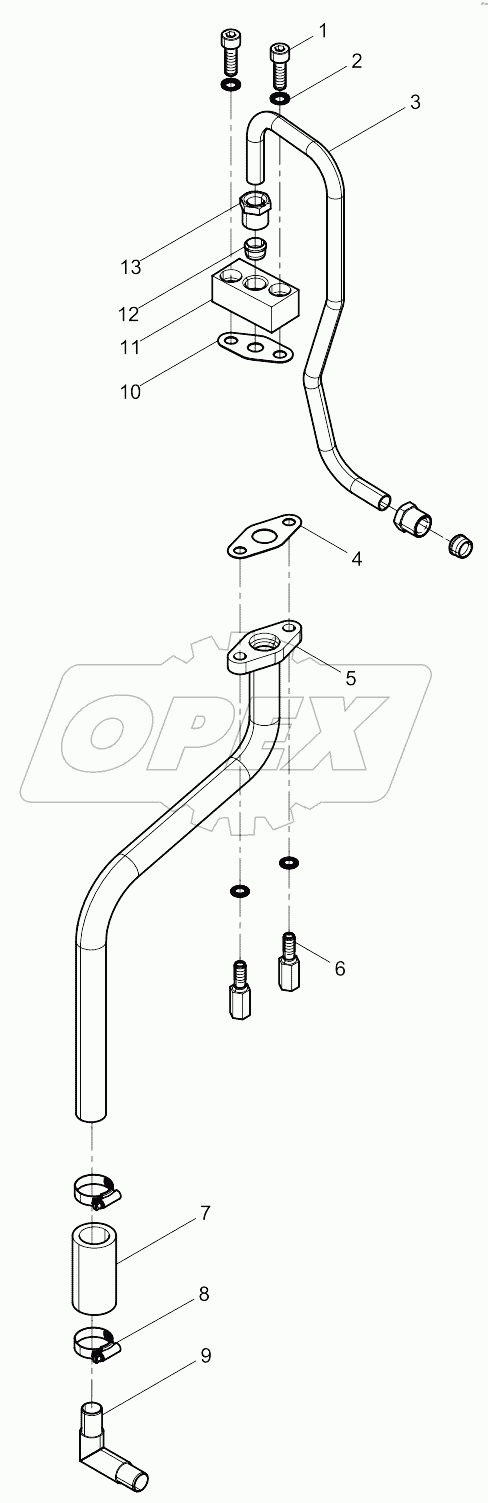  Turbocharger Oil pipe Group