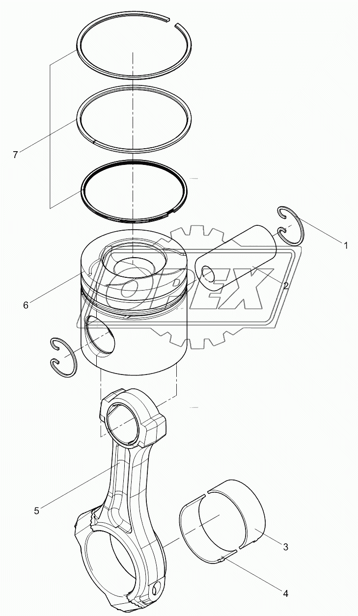 Connecting rod and piston