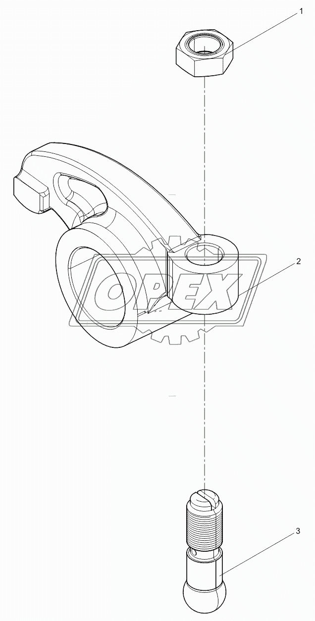 Exhaust valve rocker assembly