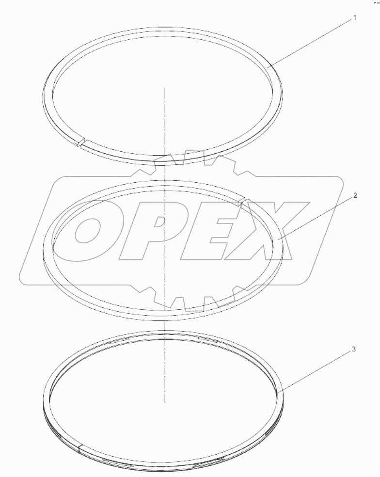  612600030051 Piston ring assembly