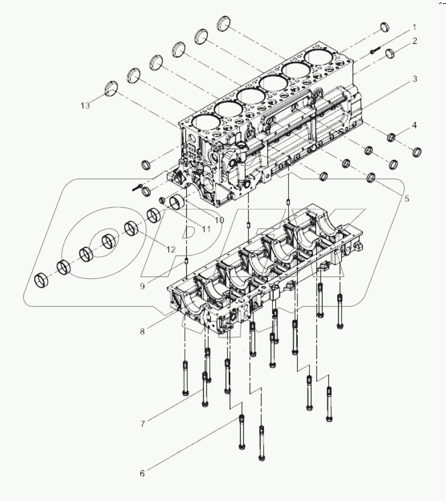  612600013825 Cylinder block preassembly