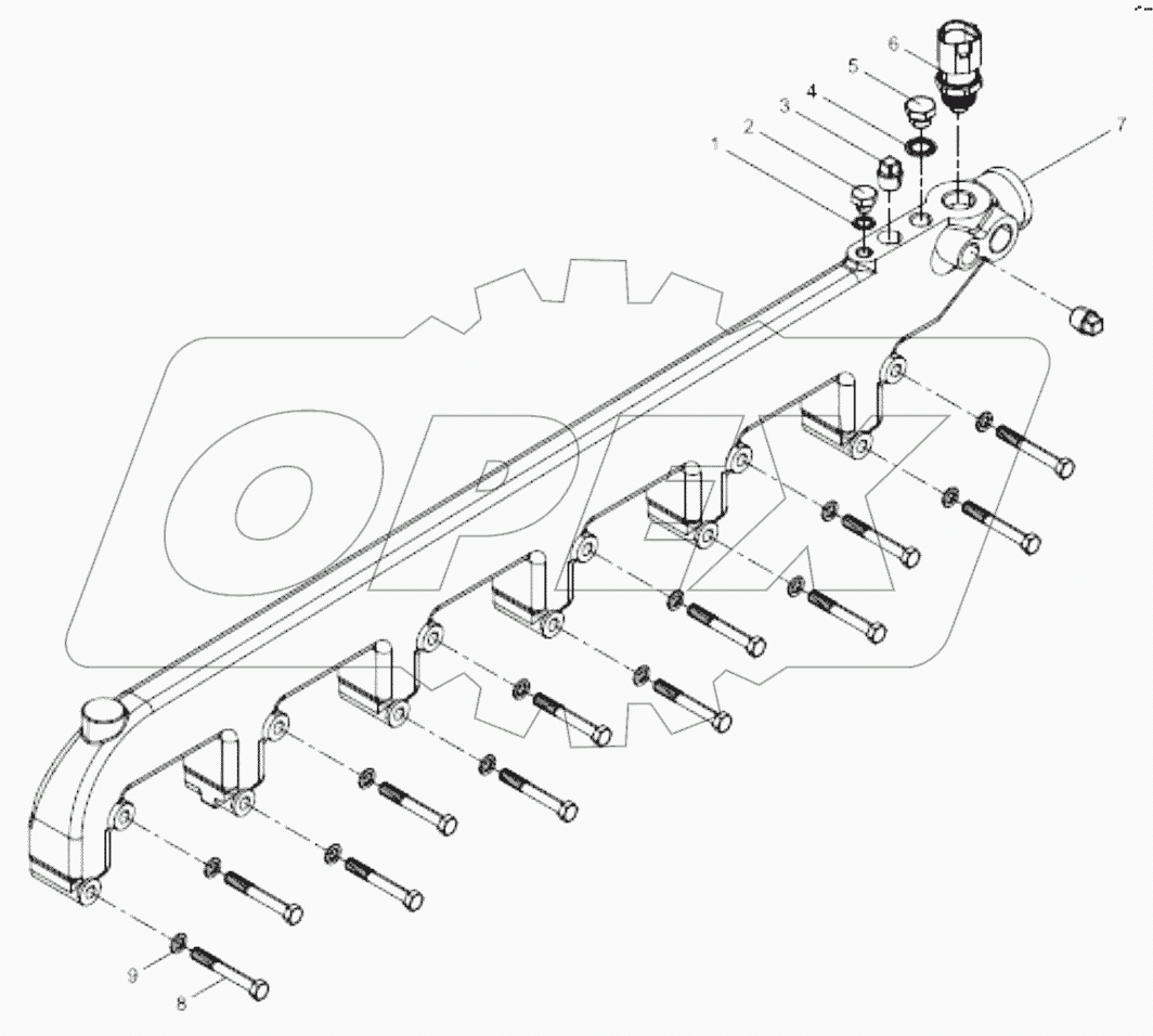  Water outlet pipe group
