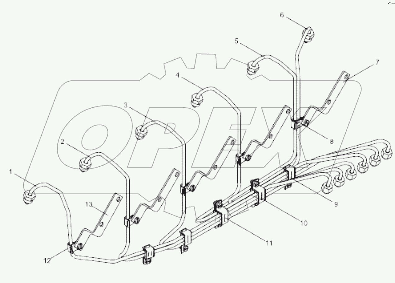  612600082202 High pressure fuel injection pipe assembly