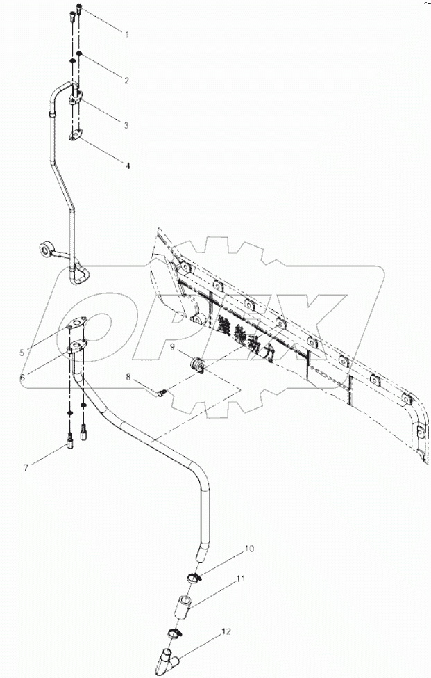  Turbocharger oil pipe group