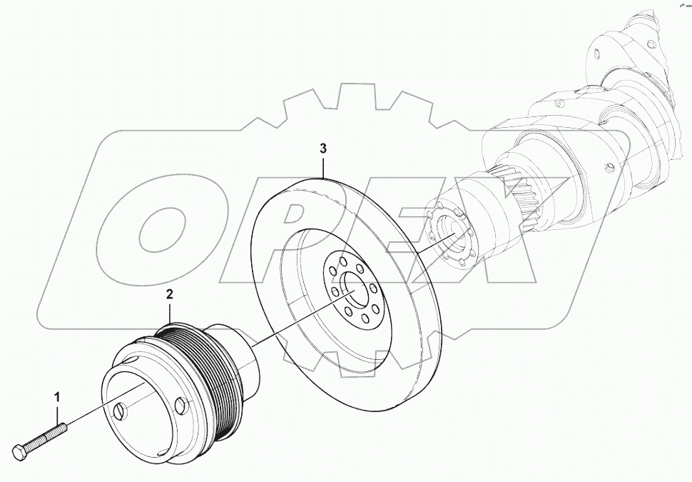  Crankshaft pulley group