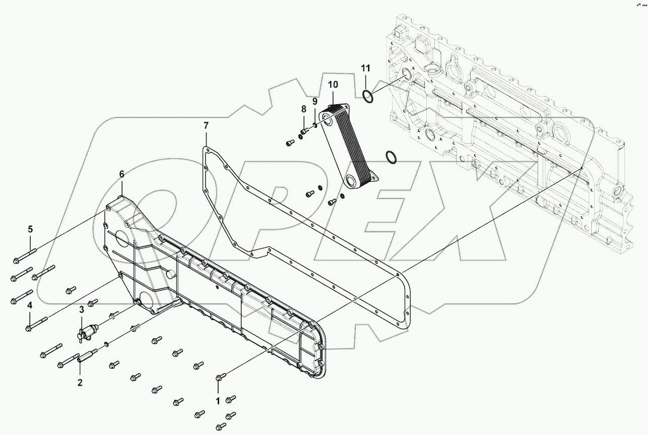  Oil cooler cap group