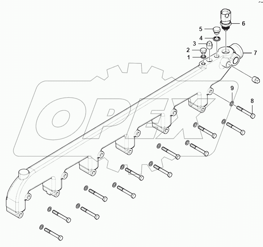  Water outlet pipe group