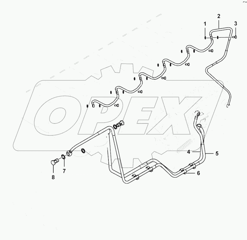  Low pressure fuel pipe group