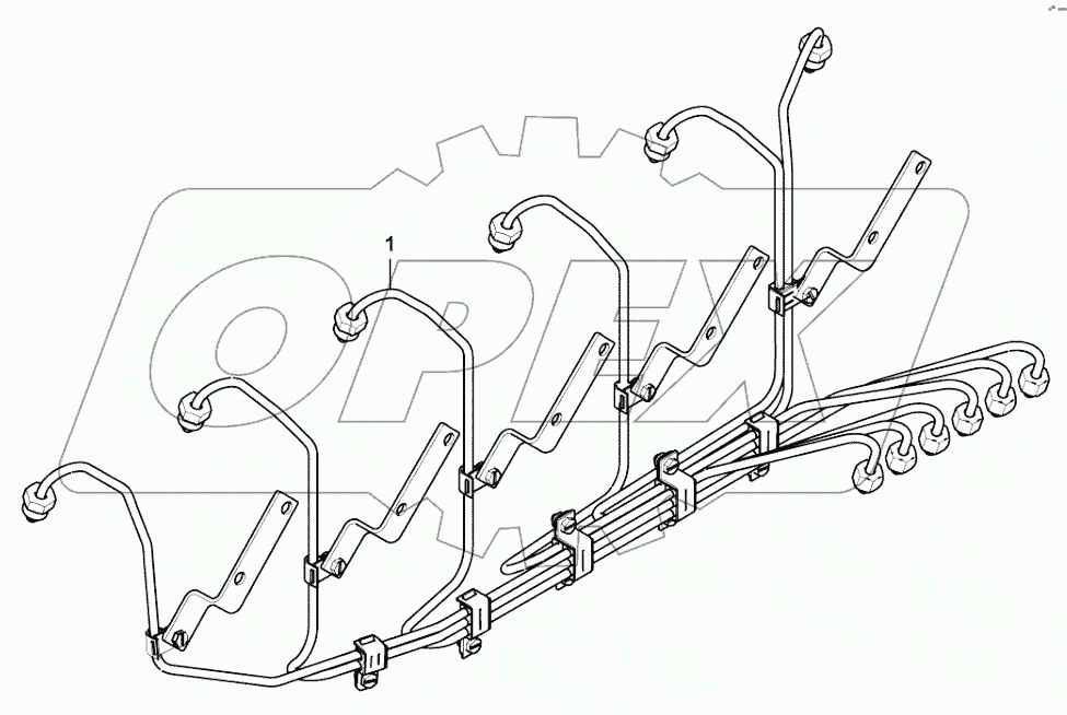  High pressure fuel pipe group