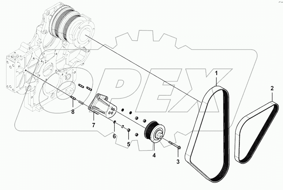 Tensioner and belt group
