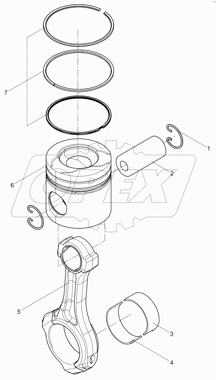  Connecting rod and piston