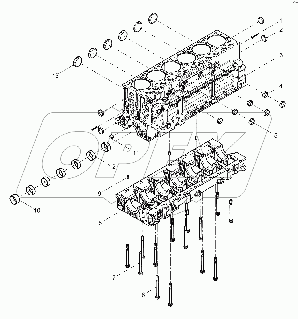  Pre-assembled cylinder block