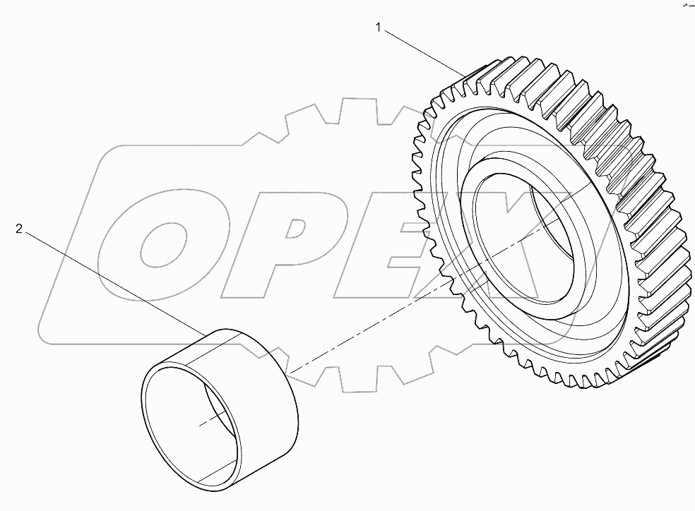  Intermediate gear assembly
