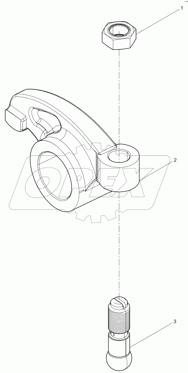  Exhaust valve rocker arm assembly