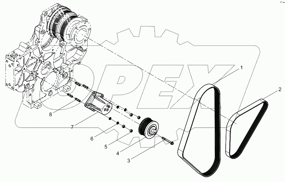  Tensioner and Belt Assembly