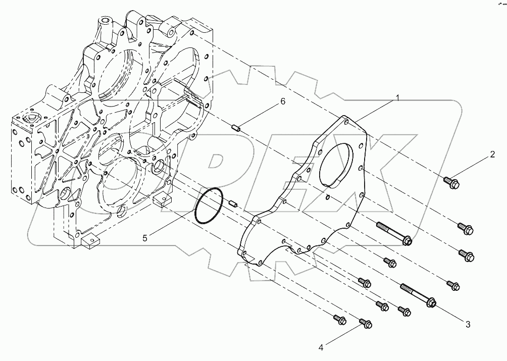  Camshaft gear cover combination group