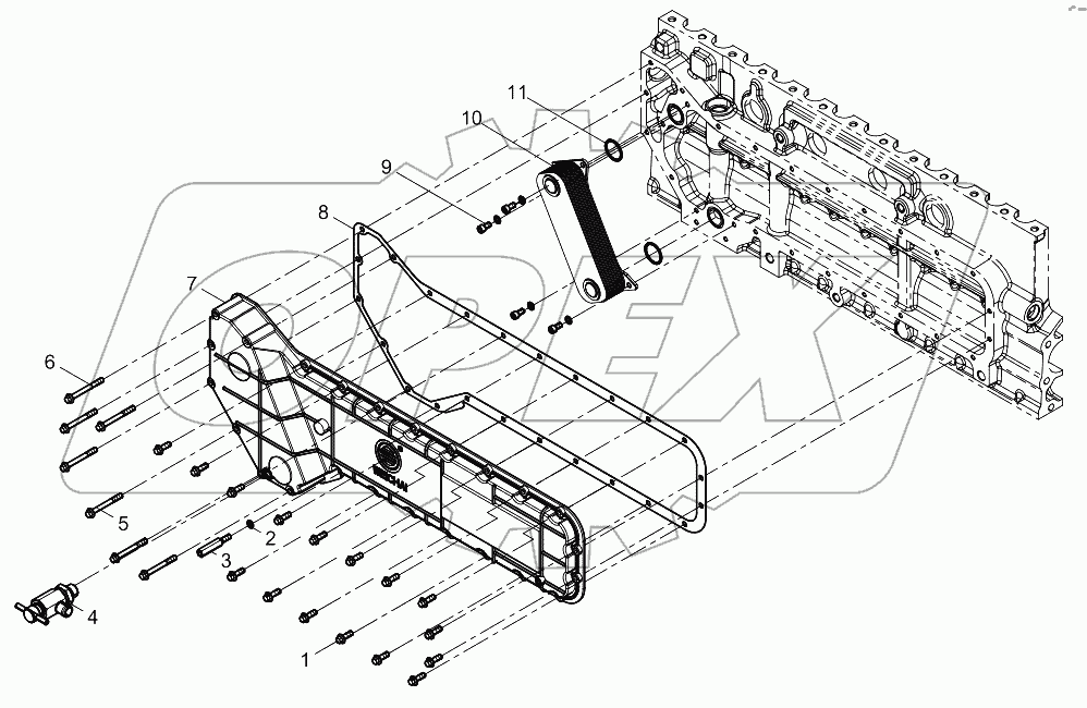  Oil cooler cover combination group