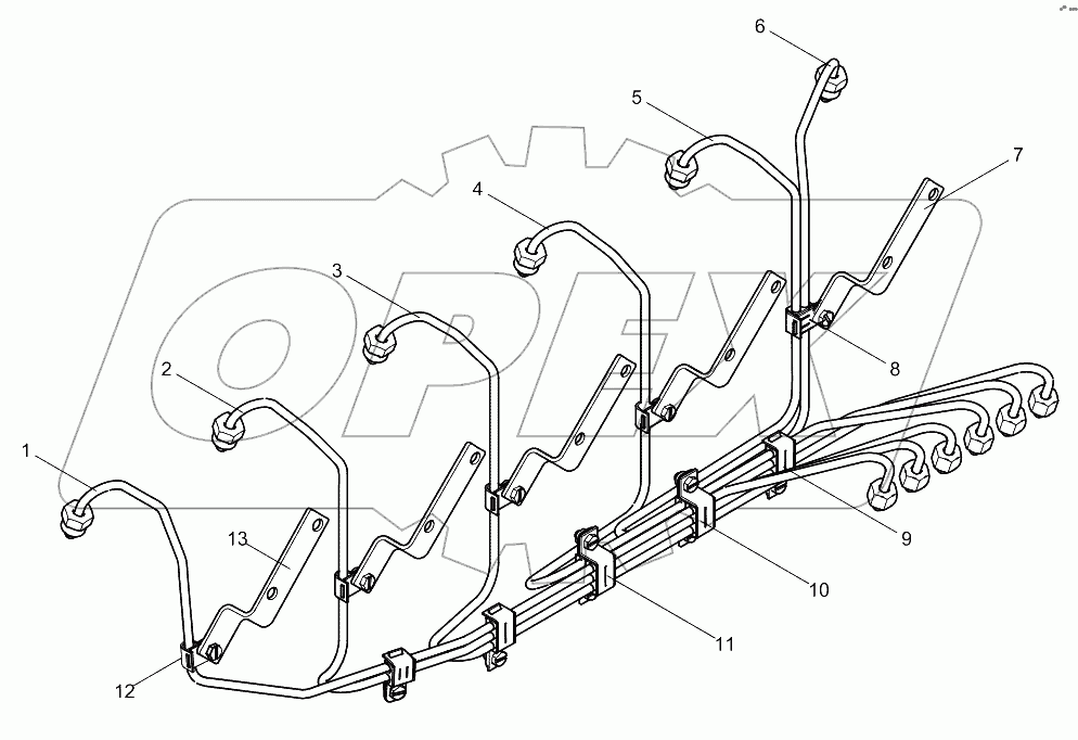  High pressure pipe assembly