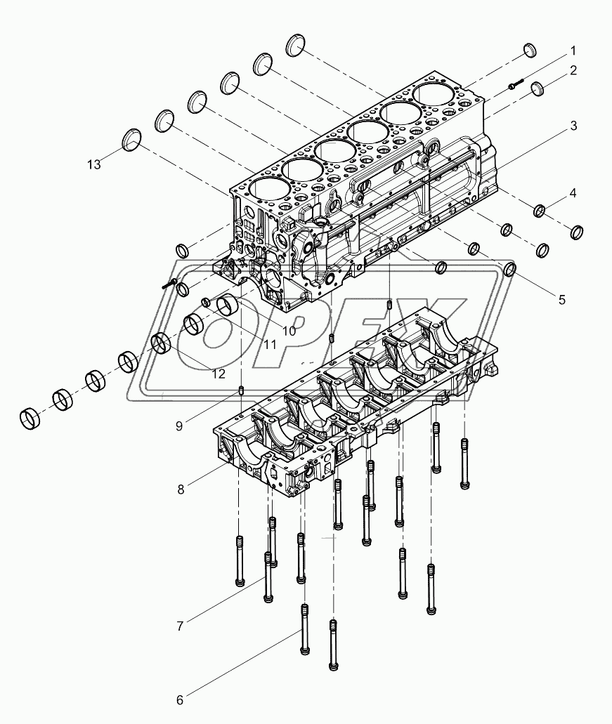 Pre-assembled cylinder block