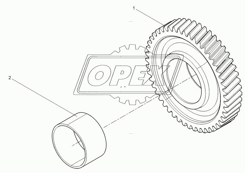 Intermediate gear assembly