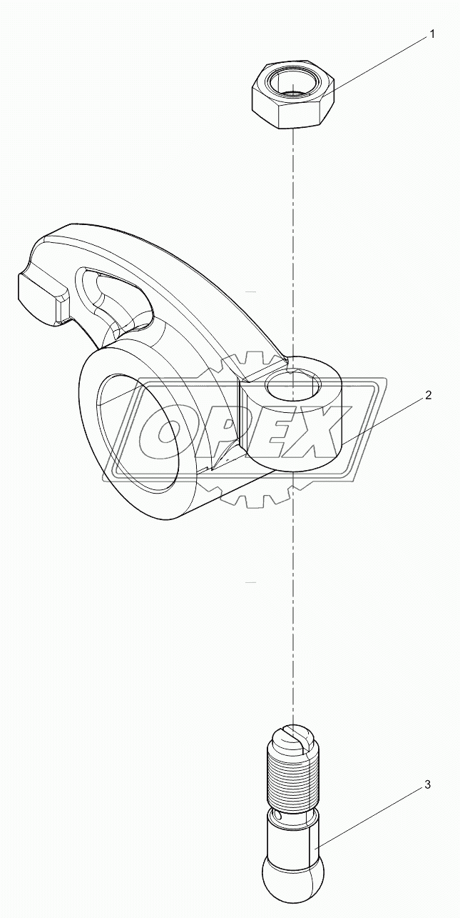 Exhaust valve rocker assembly