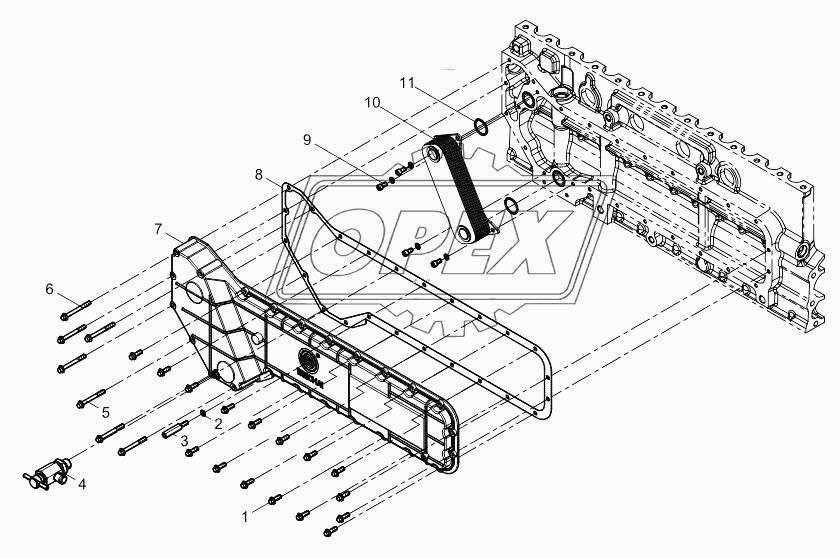 Oil cooler cover combination group