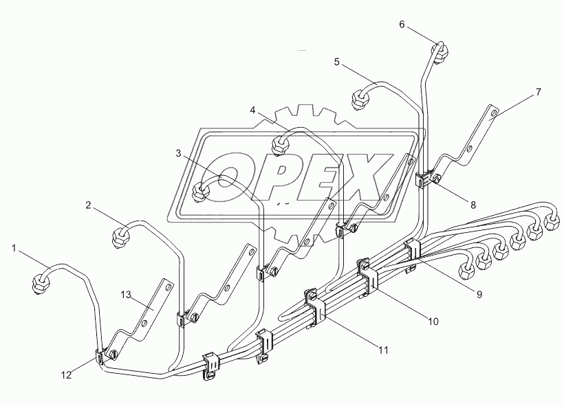 High pressure pipe assembly