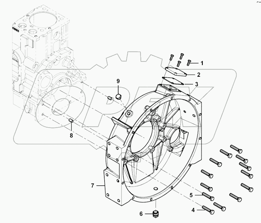  Flywheel housing group